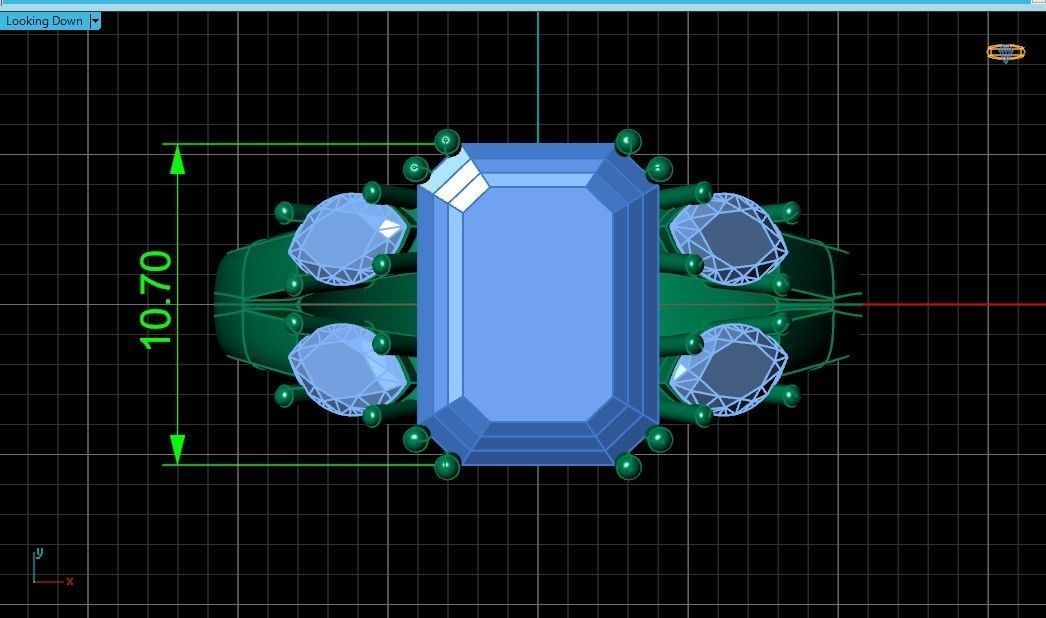 classic ring with emerald and marquise 571 3D print model_33