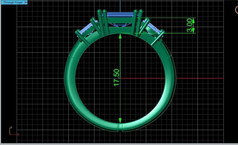 classic ring with emerald and marquise 571 3D print model_34