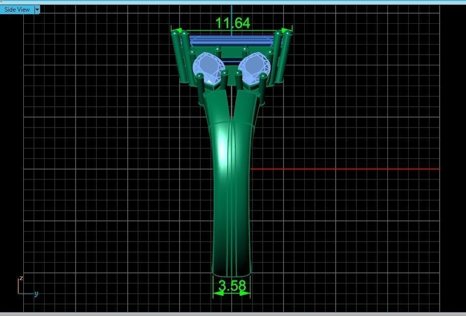 classic ring with emerald and marquise 571 3D print model_35