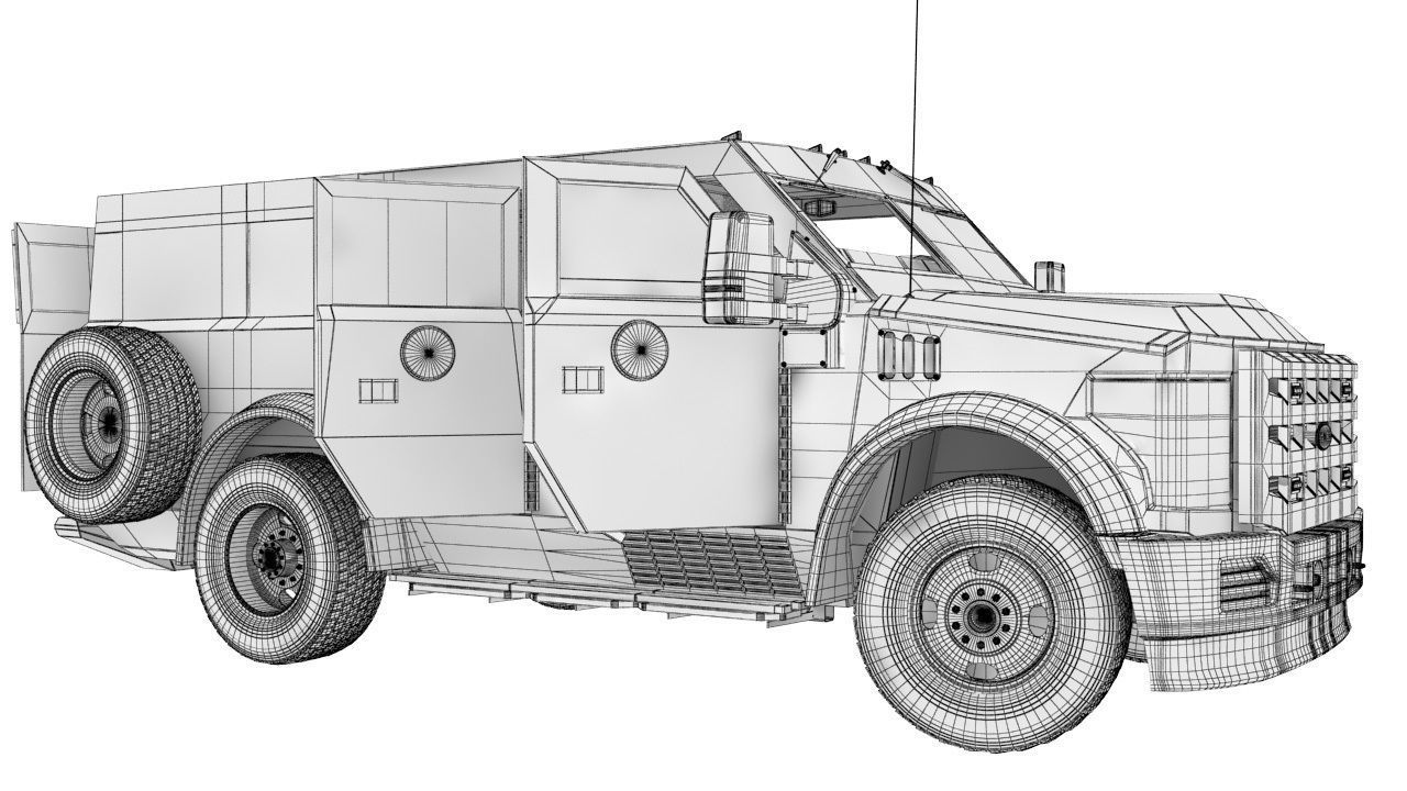 Tactical vehicle 3D model_28