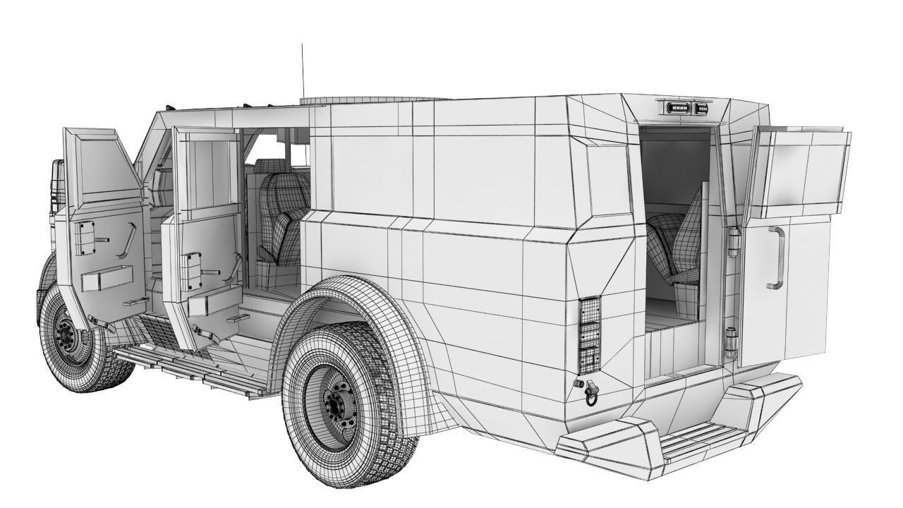 Tactical vehicle 3D model_29