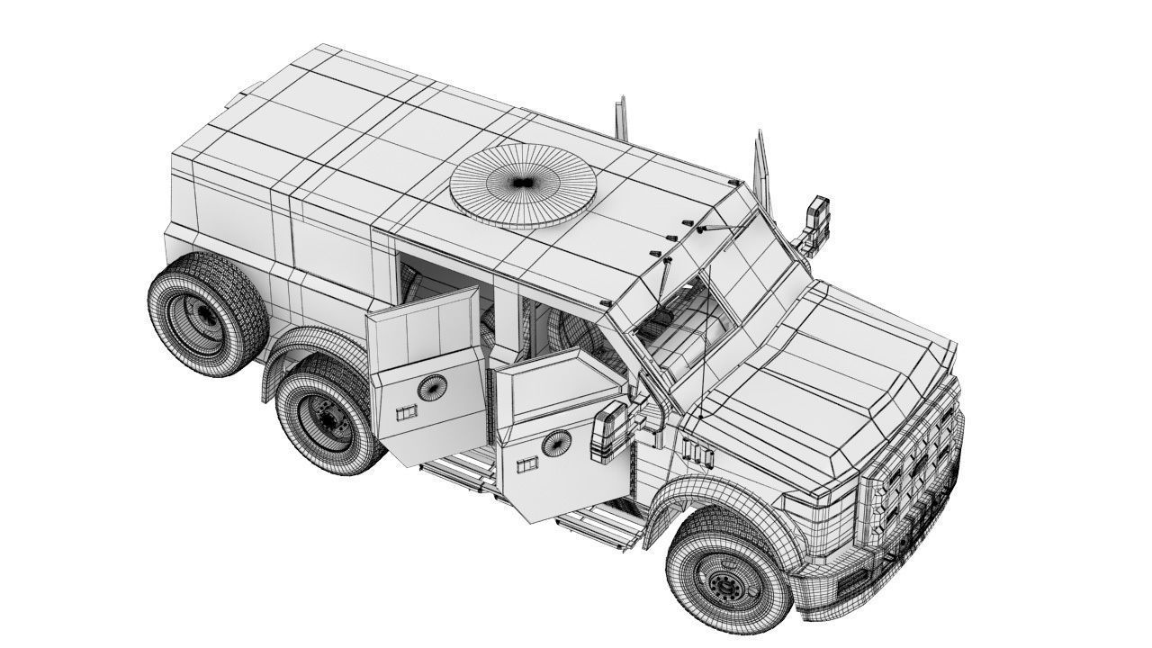 Tactical vehicle 3D model_25