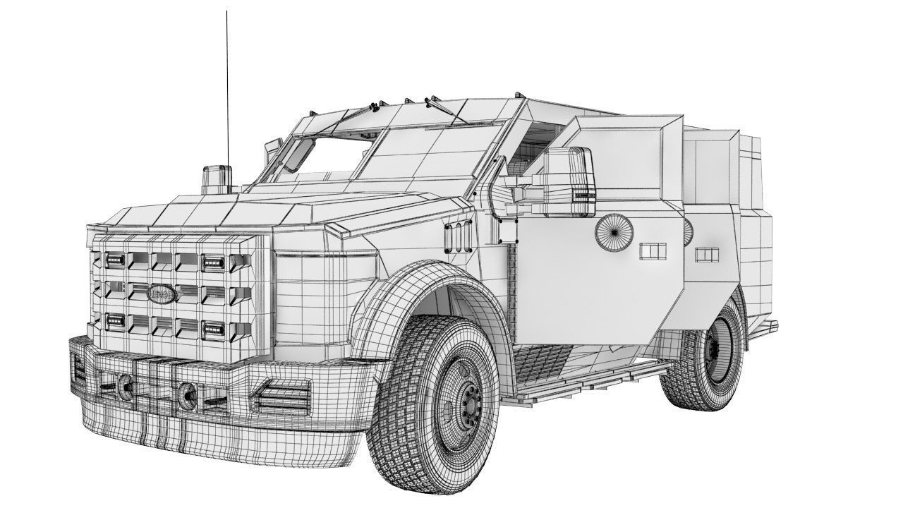 Tactical vehicle 3D model_24