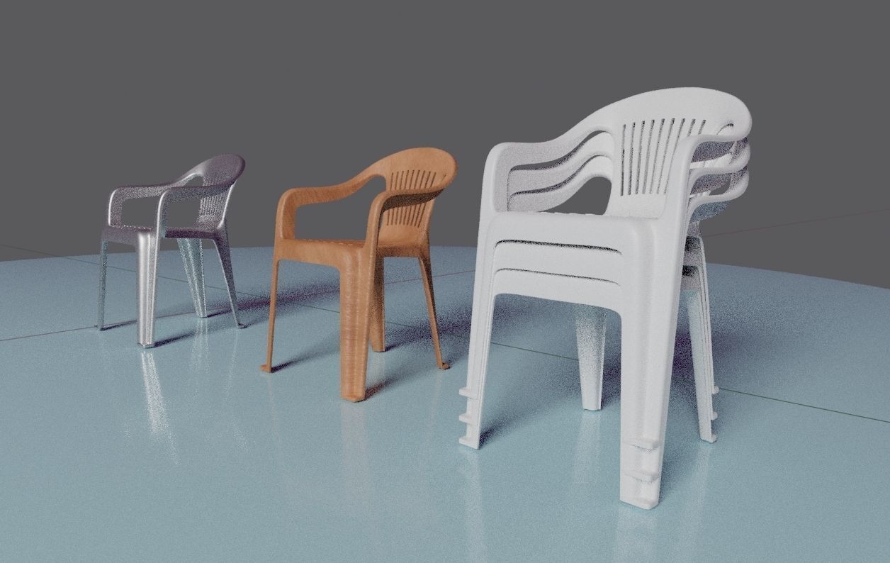 Chair Plastic IGES 3D model_13