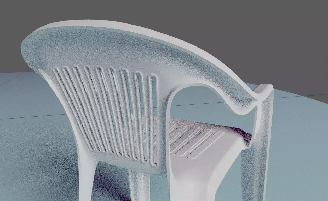 Chair Plastic IGES 3D model_0