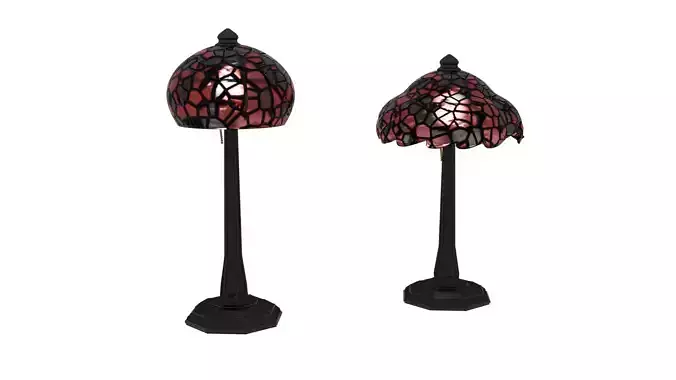 Stained Glass Lamps - RedBlack 3D model