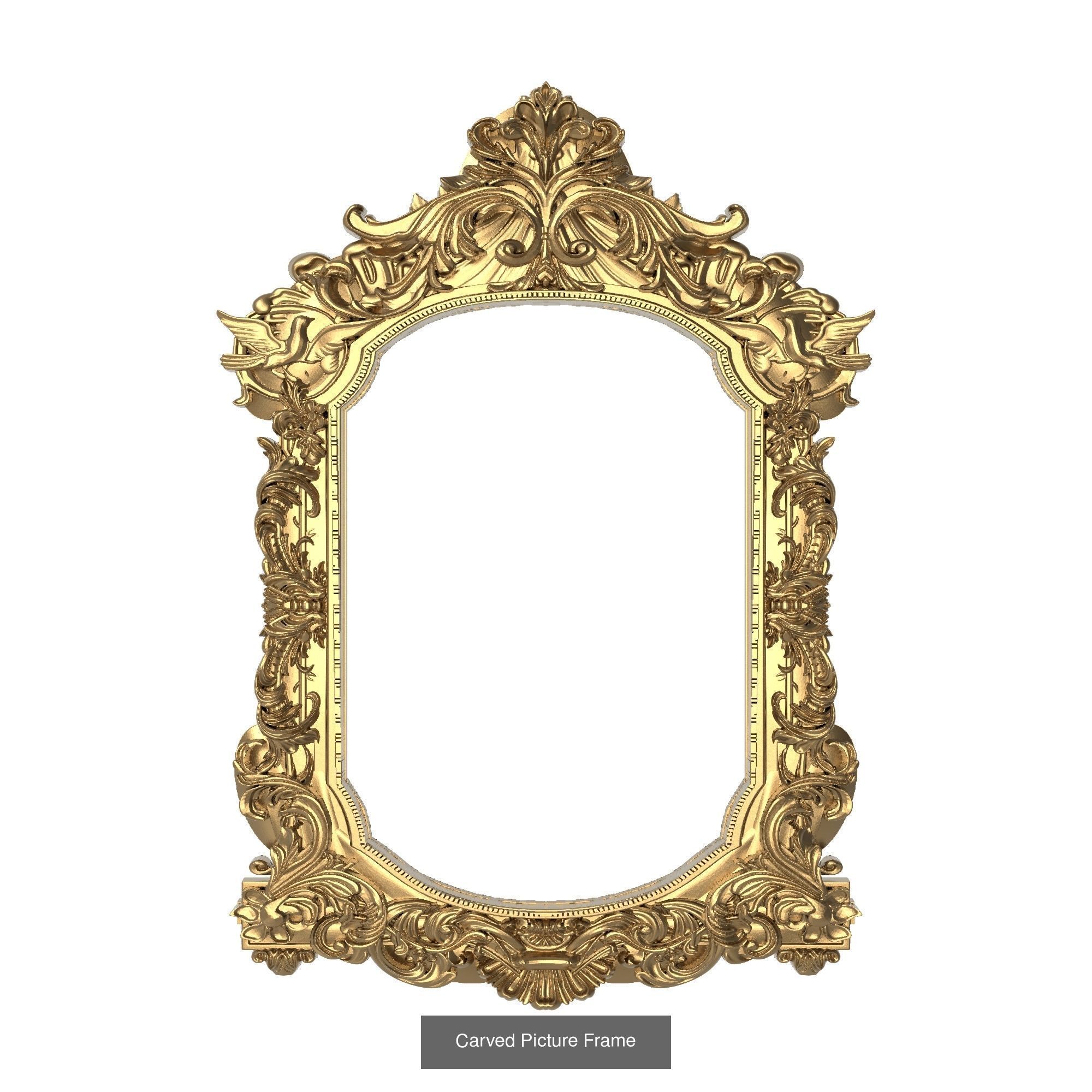 3 carved frames set 3D Model 3D Model Collection_2
