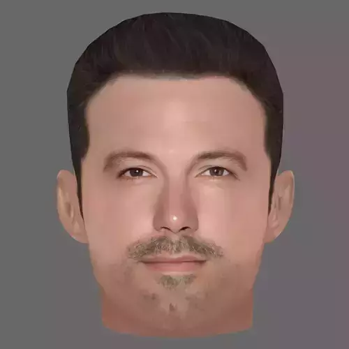 Ben Affleck Head - Low poly head for game Low-poly 3D model