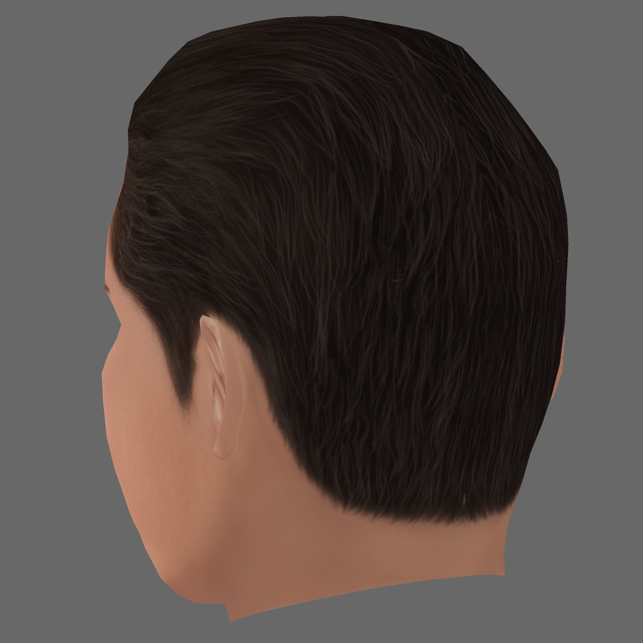 Channing Tatum Head - Low poly head for game Low-poly 3D model_3