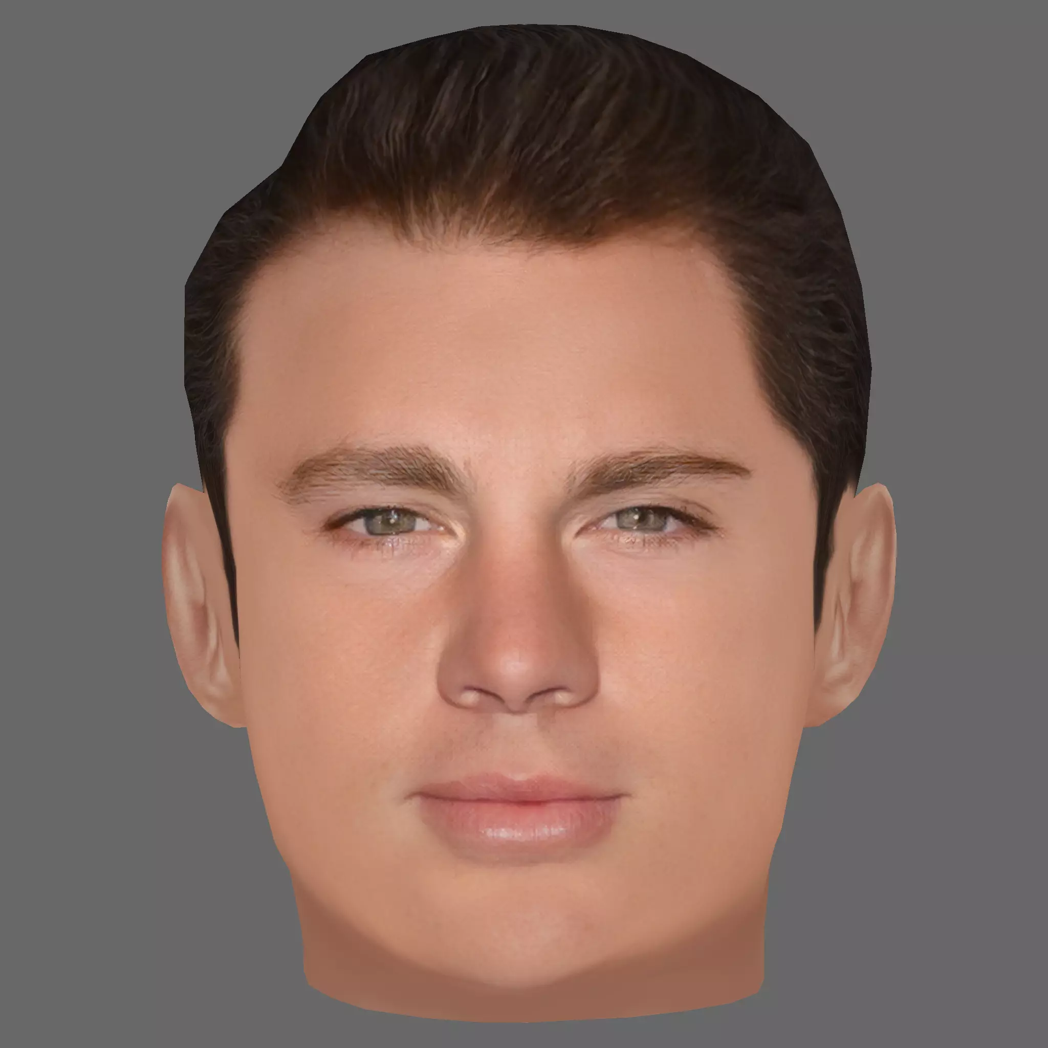 Channing Tatum Head - Low poly head for game Low-poly 3D model_0