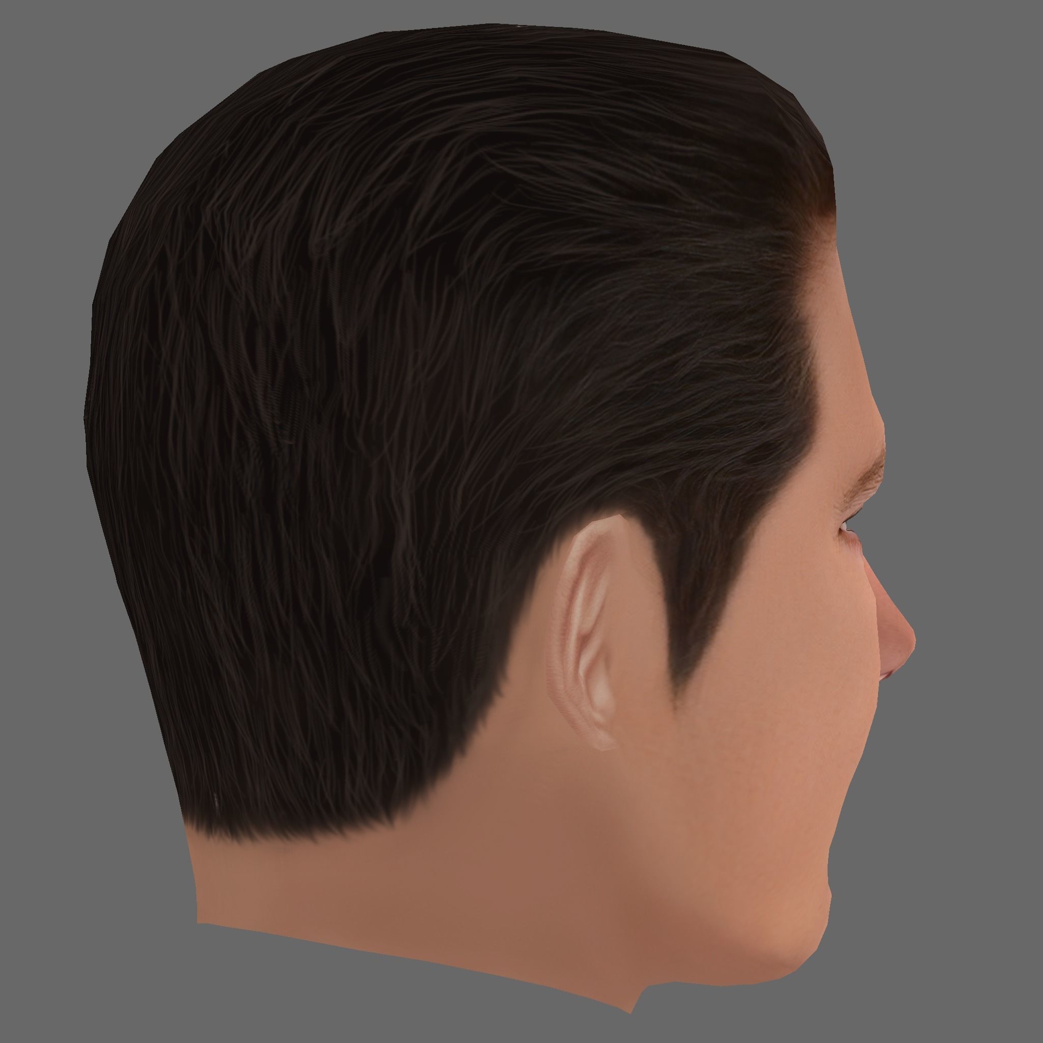 Channing Tatum Head - Low poly head for game Low-poly 3D model_4