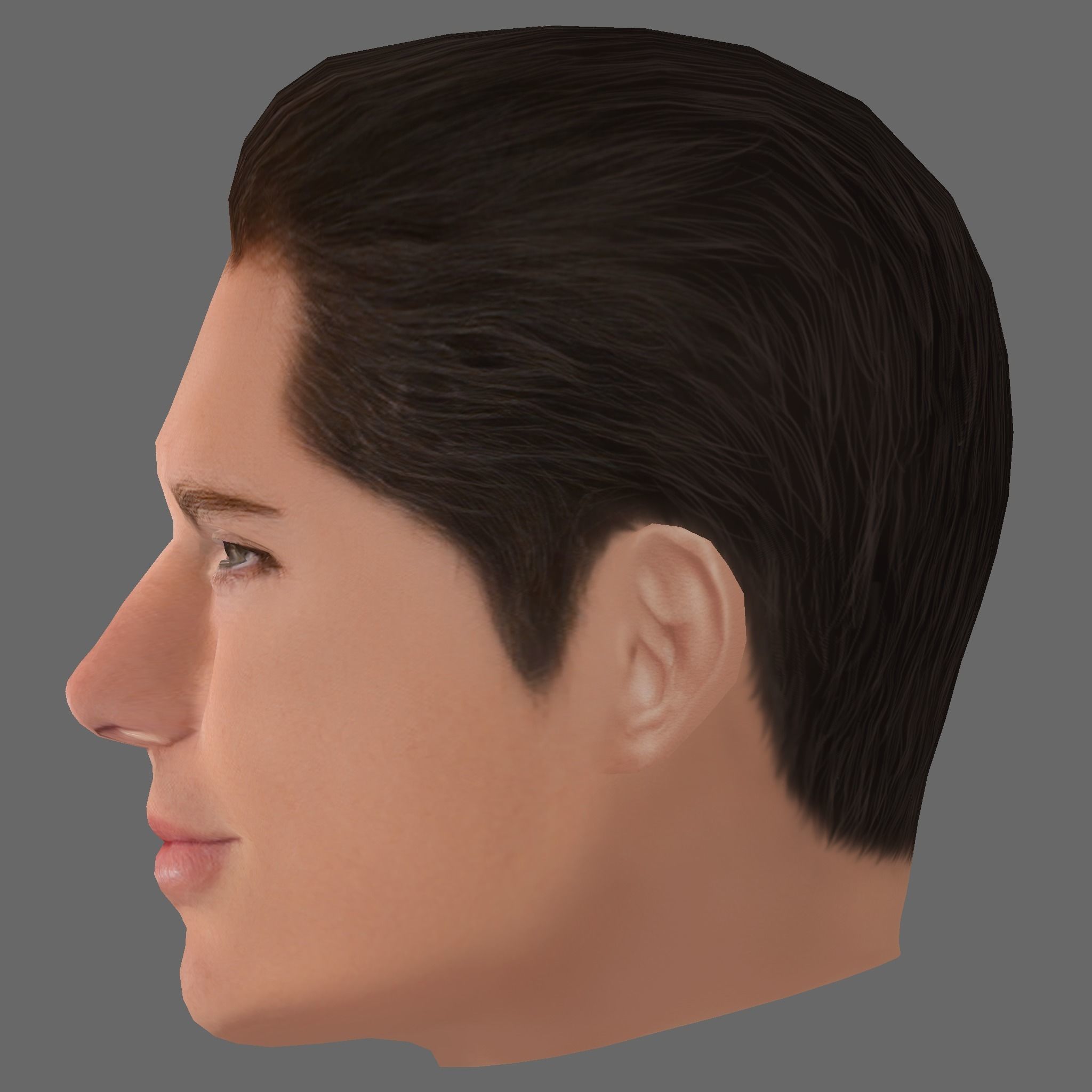 Channing Tatum Head - Low poly head for game Low-poly 3D model_2