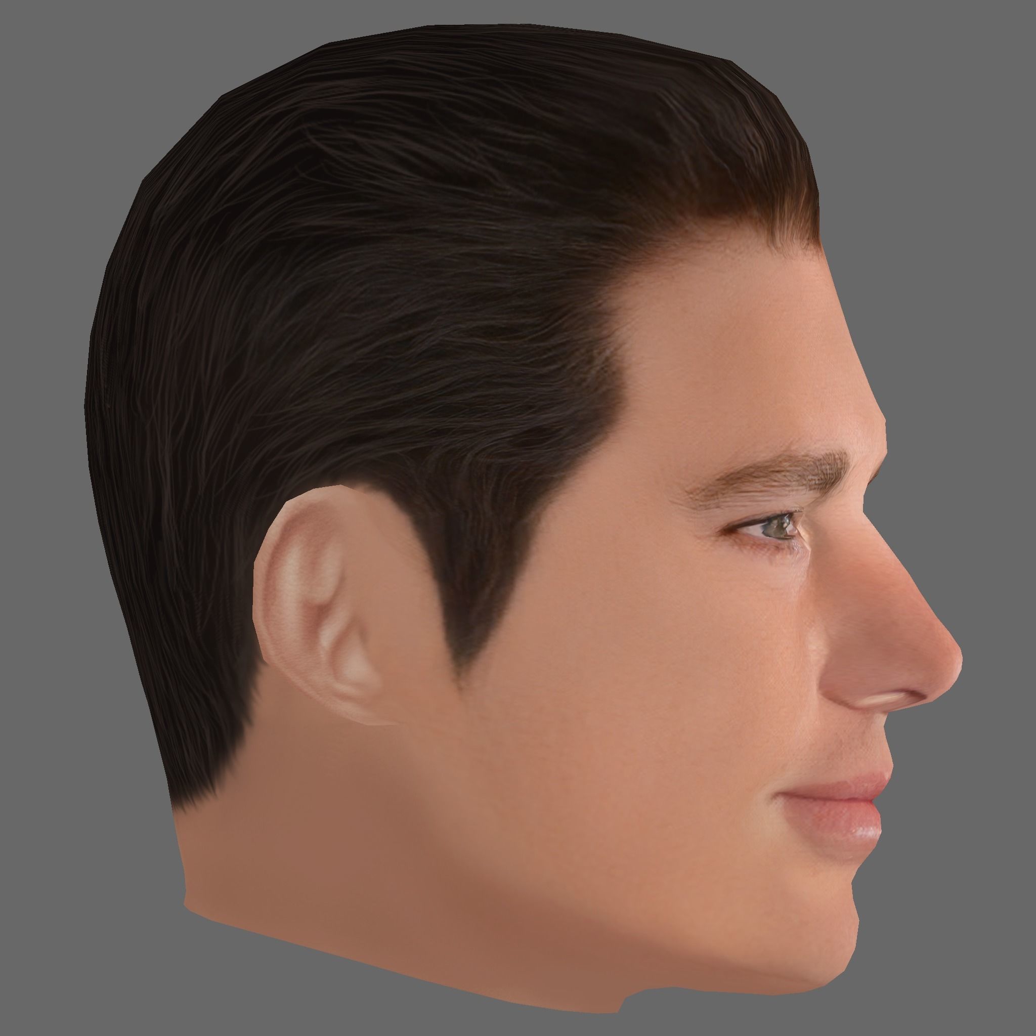 Channing Tatum Head - Low poly head for game Low-poly 3D model_5