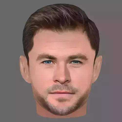 Chris Hemsworth Head - Low poly head for game