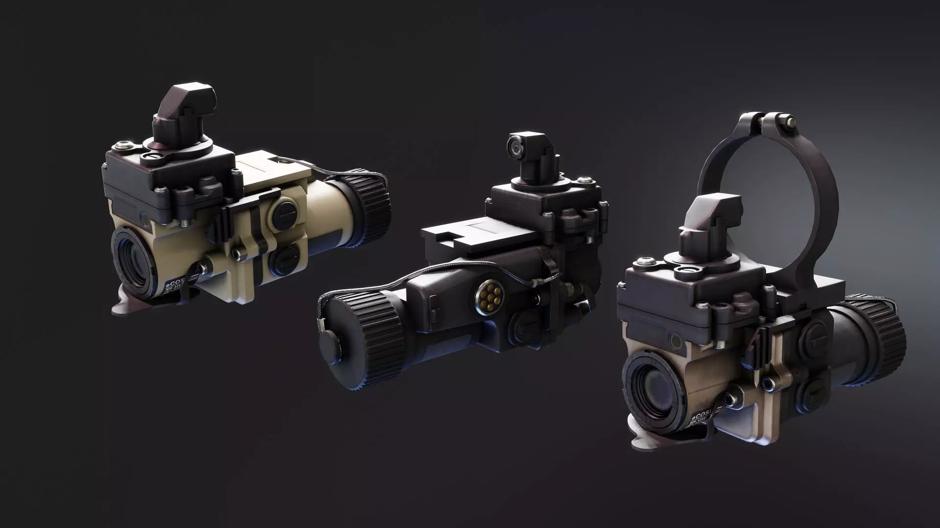 ECOSI SWIR Imager Low-poly 3D model_0