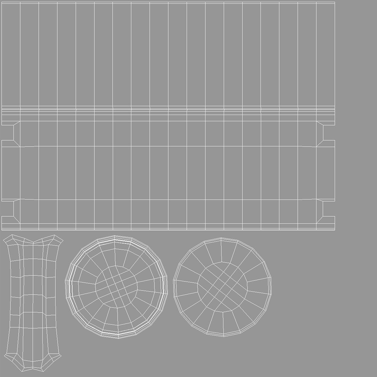 18 Ceramic Mugs Shapes - white cups different forms and sizes Low-poly 3D model_5