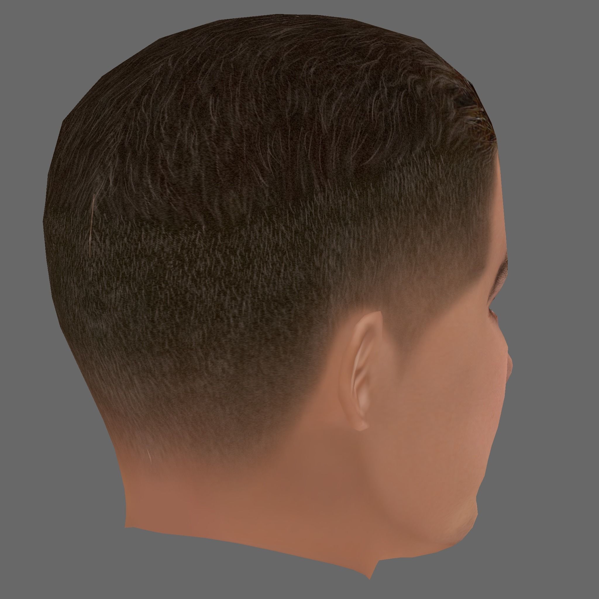 Jude Law Head - Low poly head for game Low-poly 3D model_4