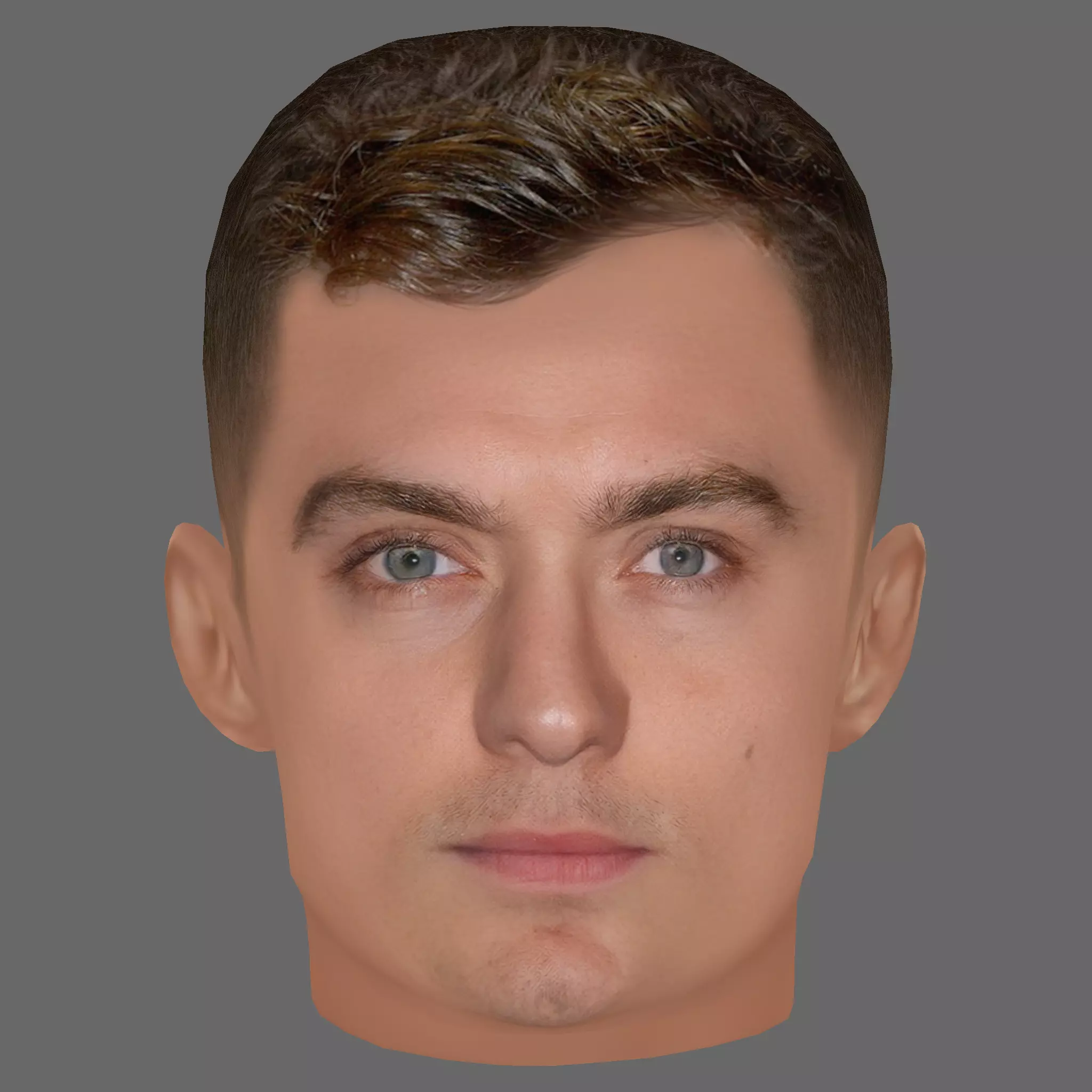 Jude Law Head - Low poly head for game Low-poly 3D model_0