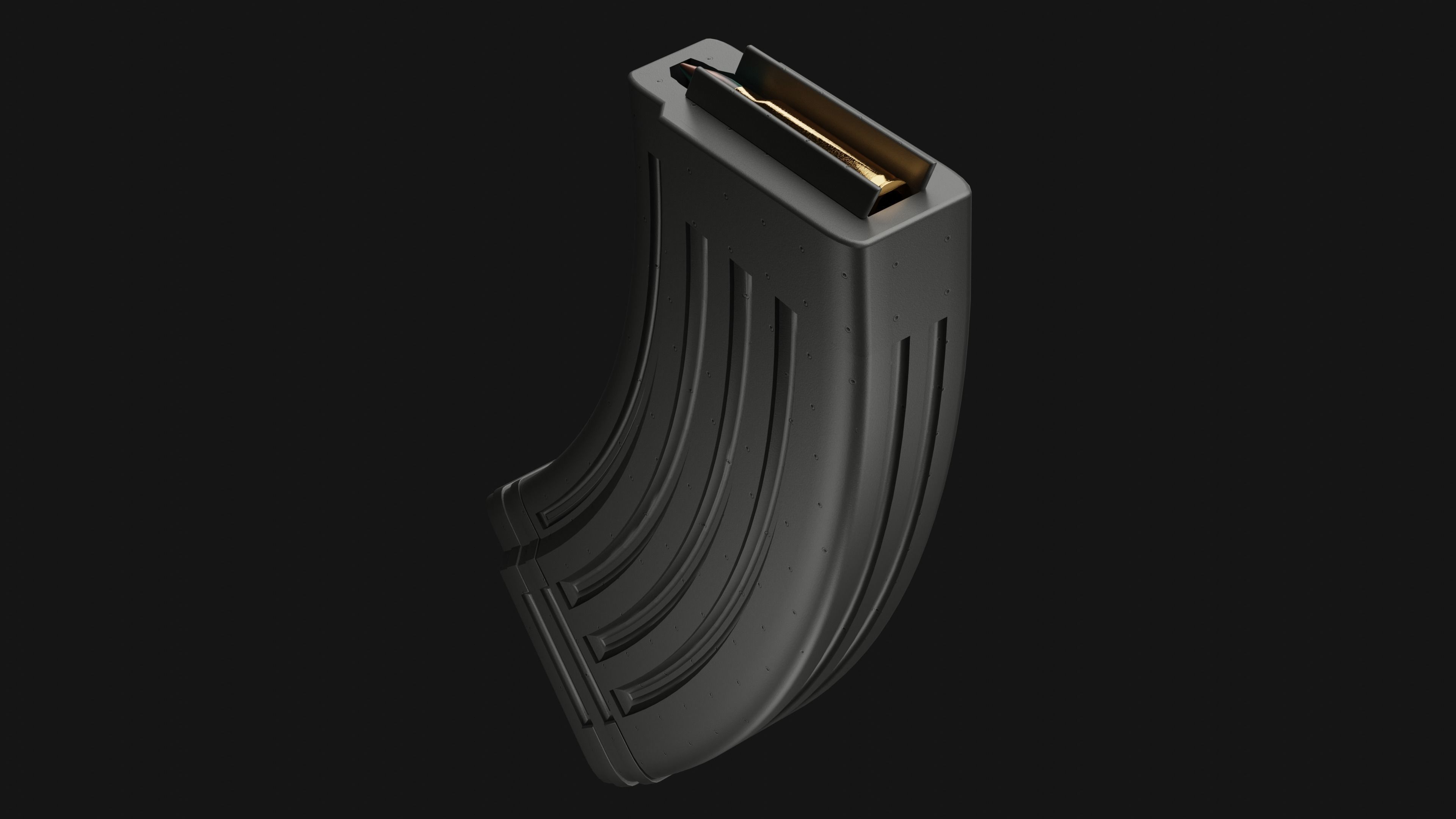 AK-47 3D MODEL ak - rifle Low-poly 3D model_6