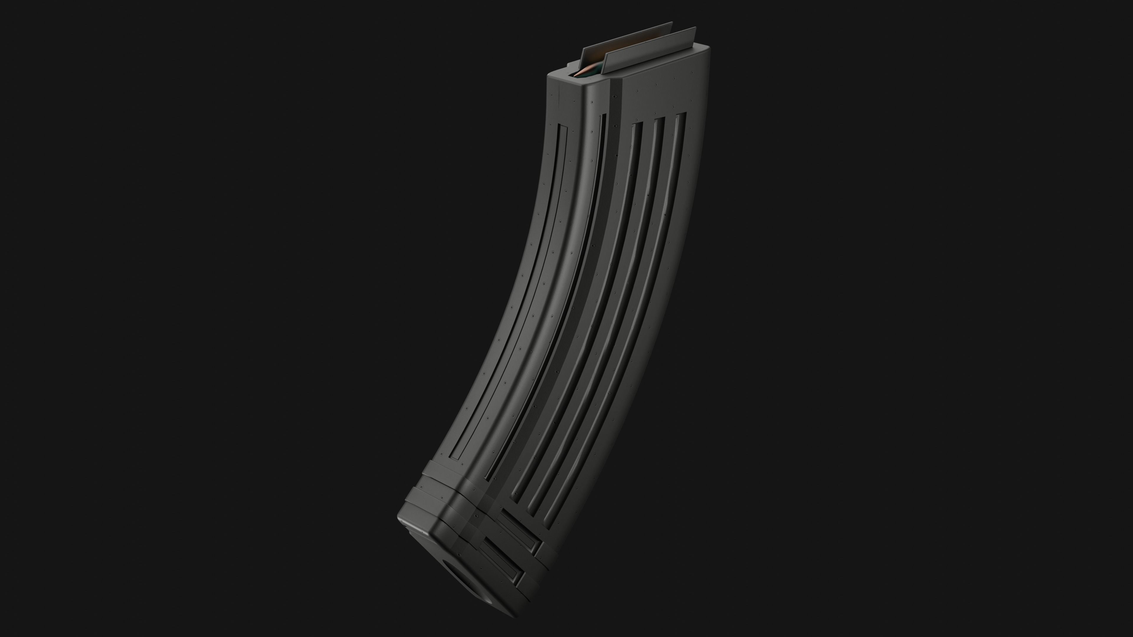 AK-47 3D MODEL ak - rifle Low-poly 3D model_5