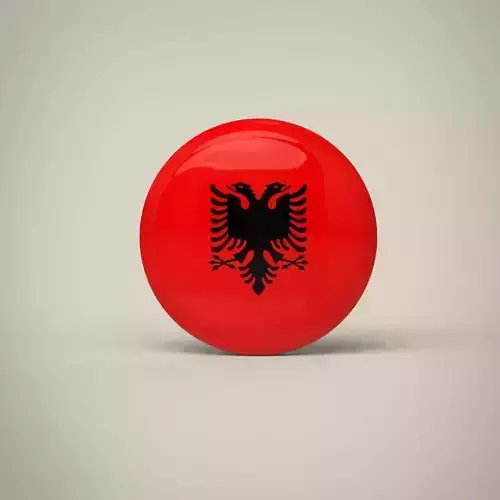 Albania Badge Low-poly 3D model