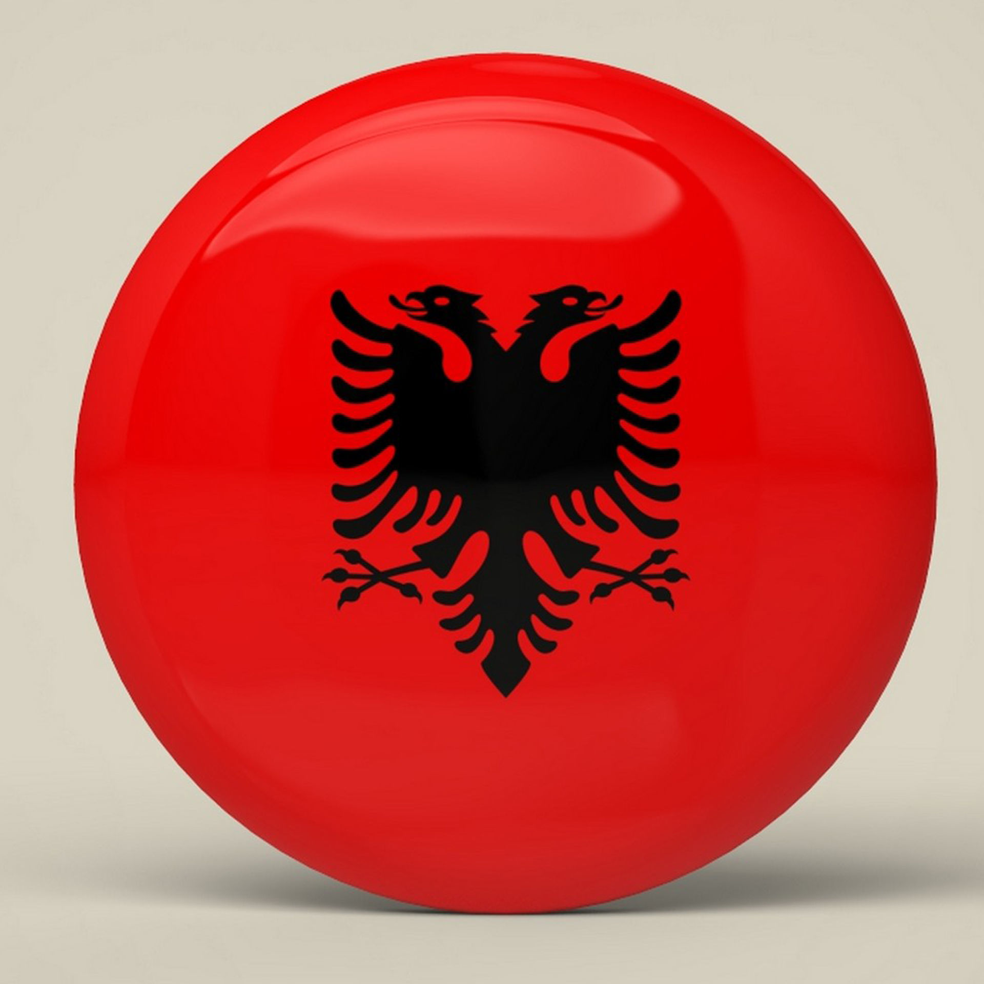 Albania Badge Low-poly 3D model_4