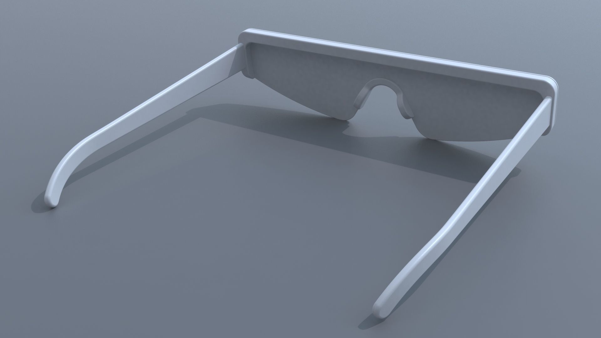 Balenciaga ski rectangle sun glasses 3D model_16