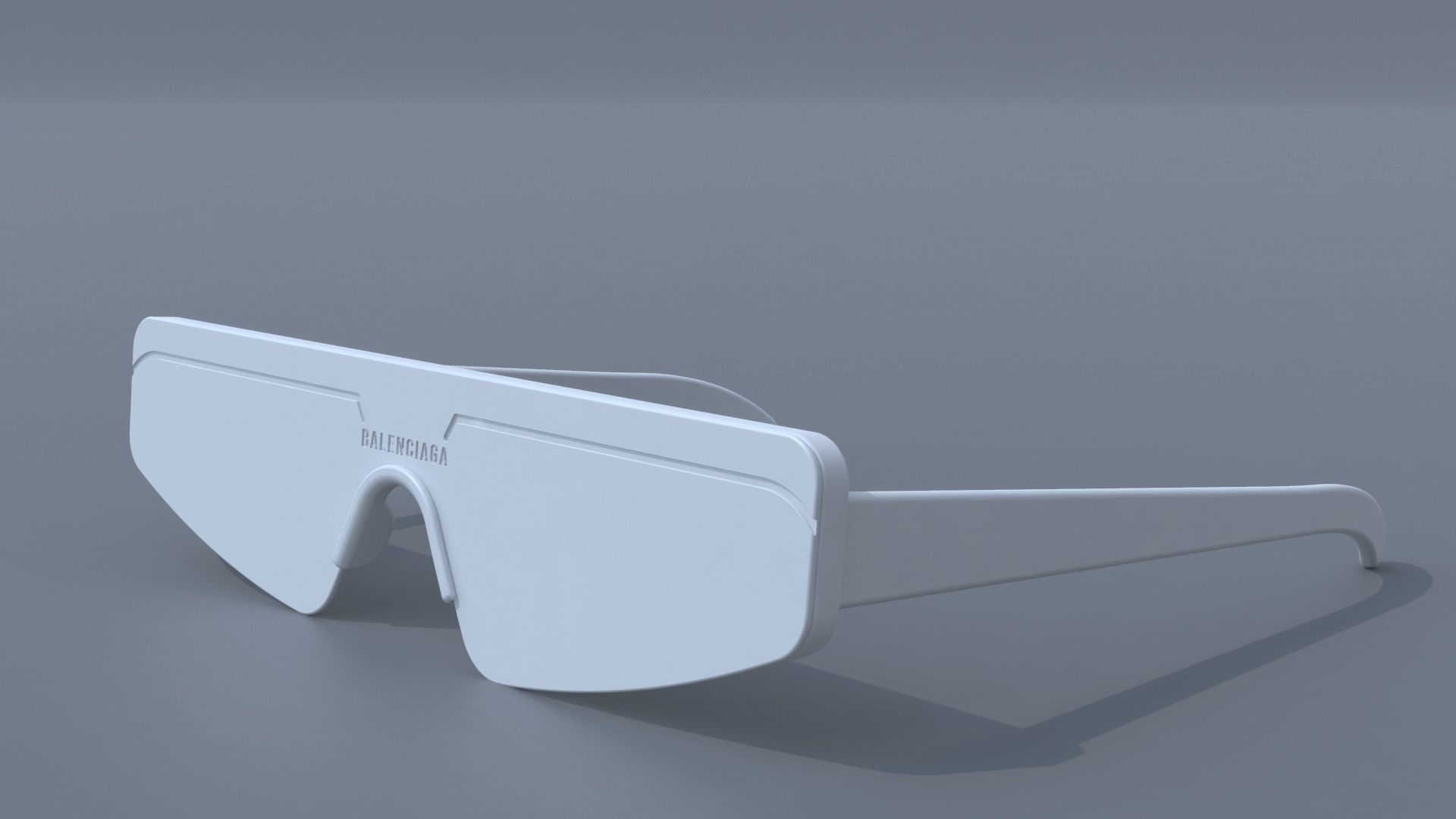 Balenciaga ski rectangle sun glasses 3D model_15