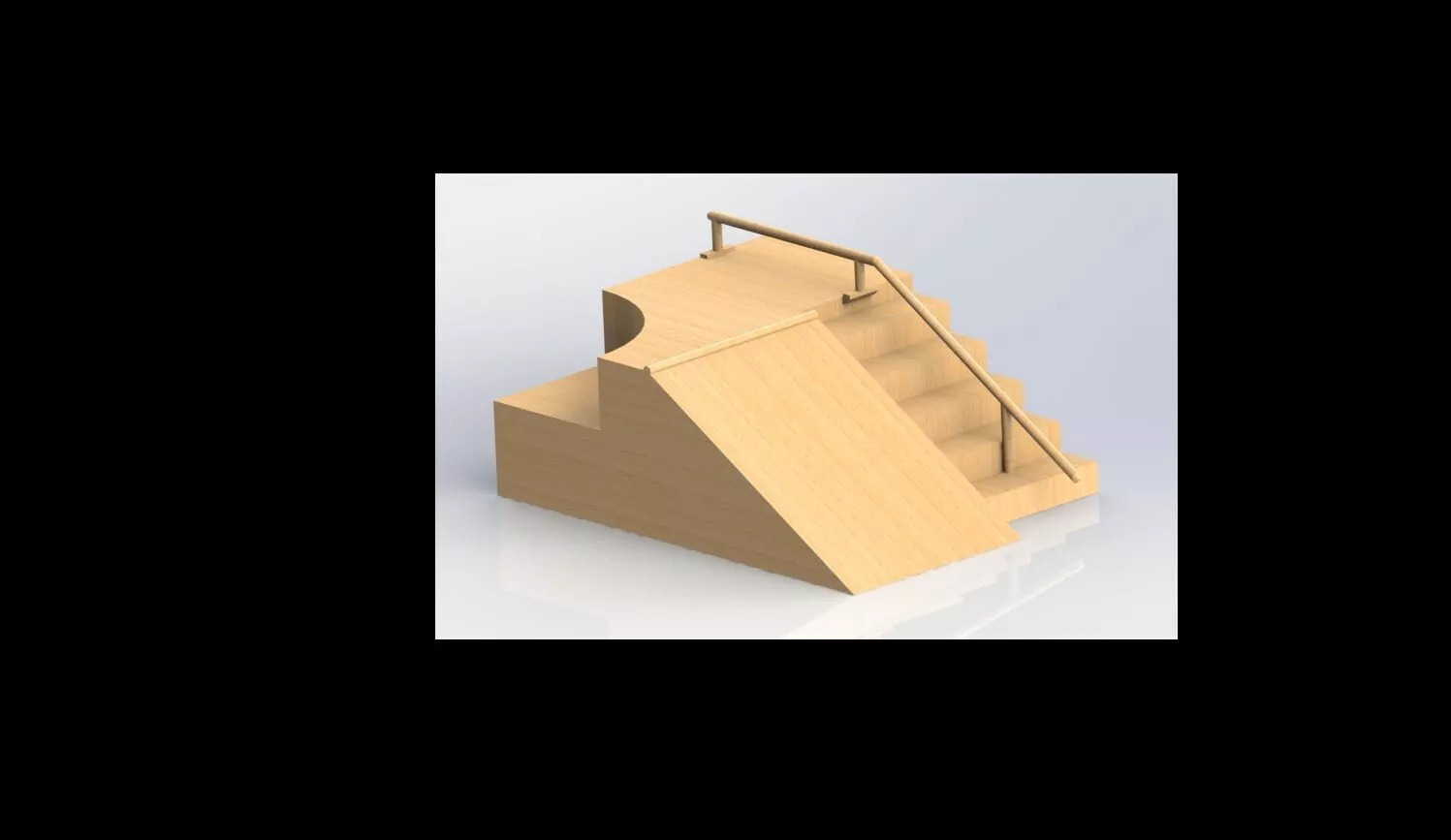 Fingerskateboard ramp 3D print model