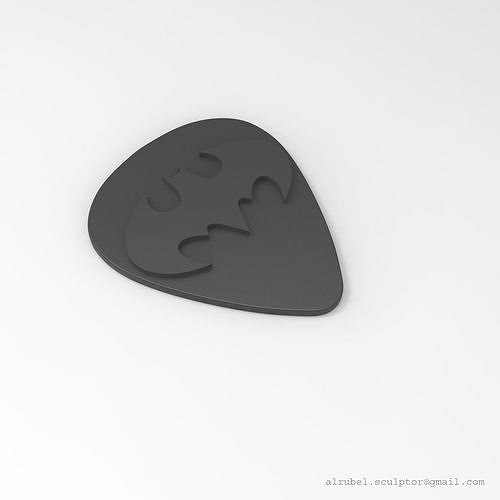 Batman guitar pick 3D print model