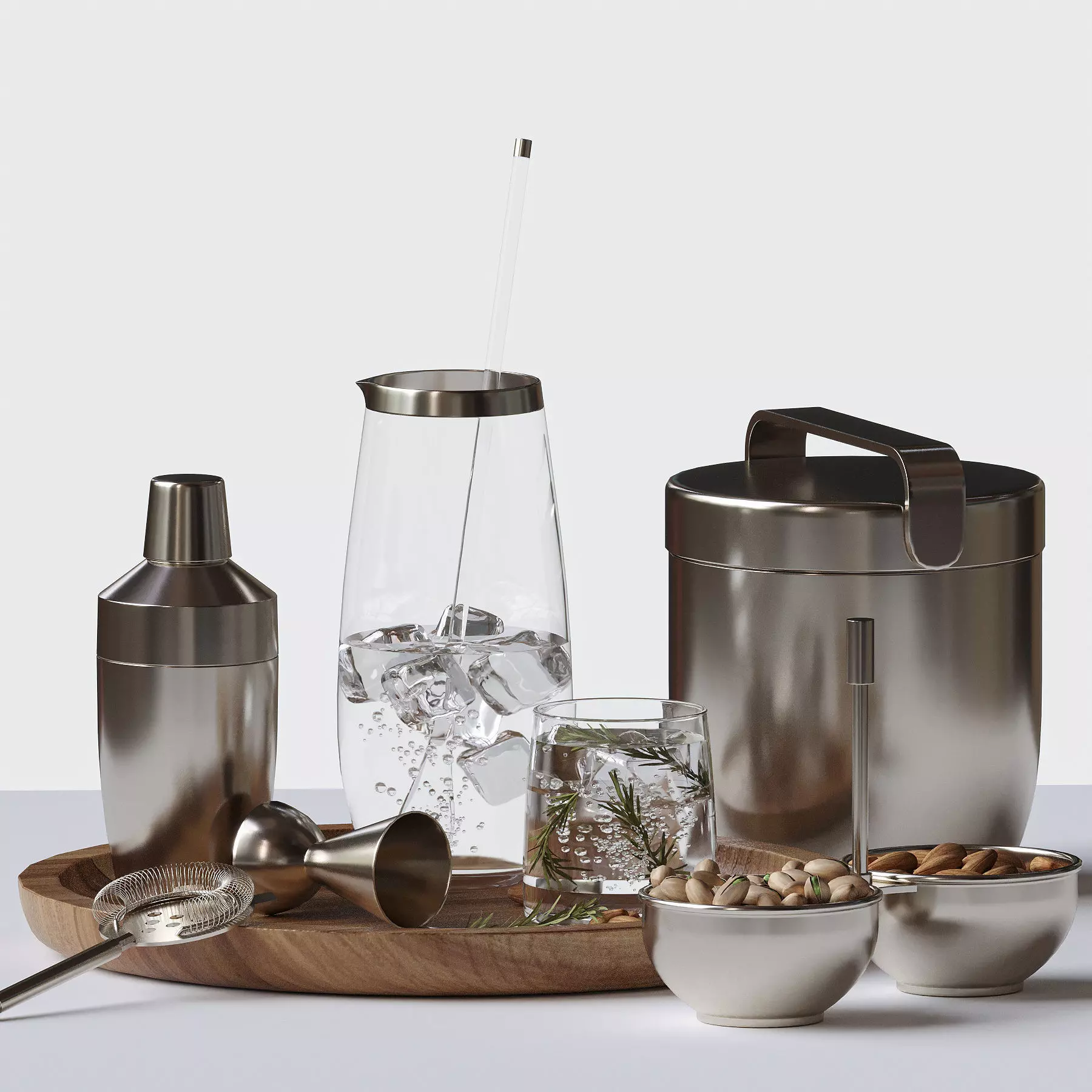 cocktail set in stainless steel 3D model_0