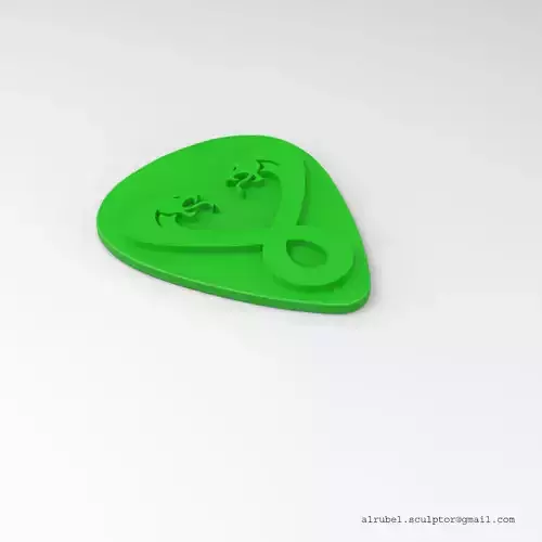 Mumm ra guitar pick 3D print model