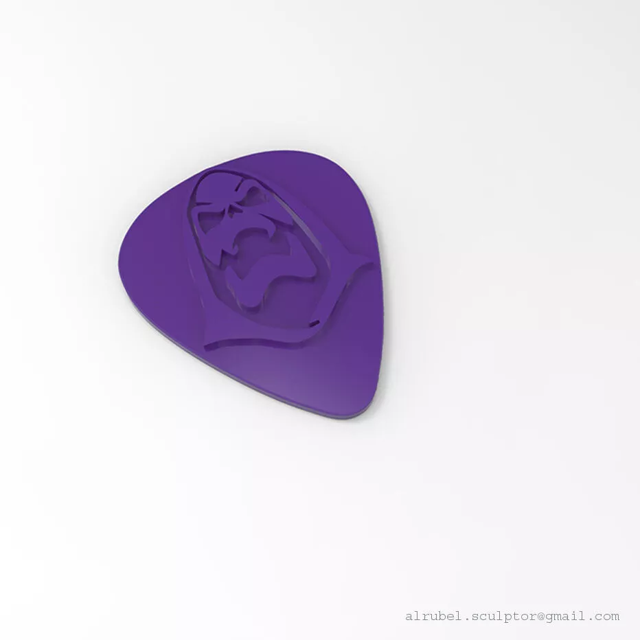 Skeletor guitar pick 3D print model