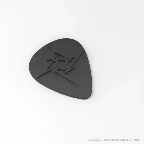 Metallica guitar pick 3D print model