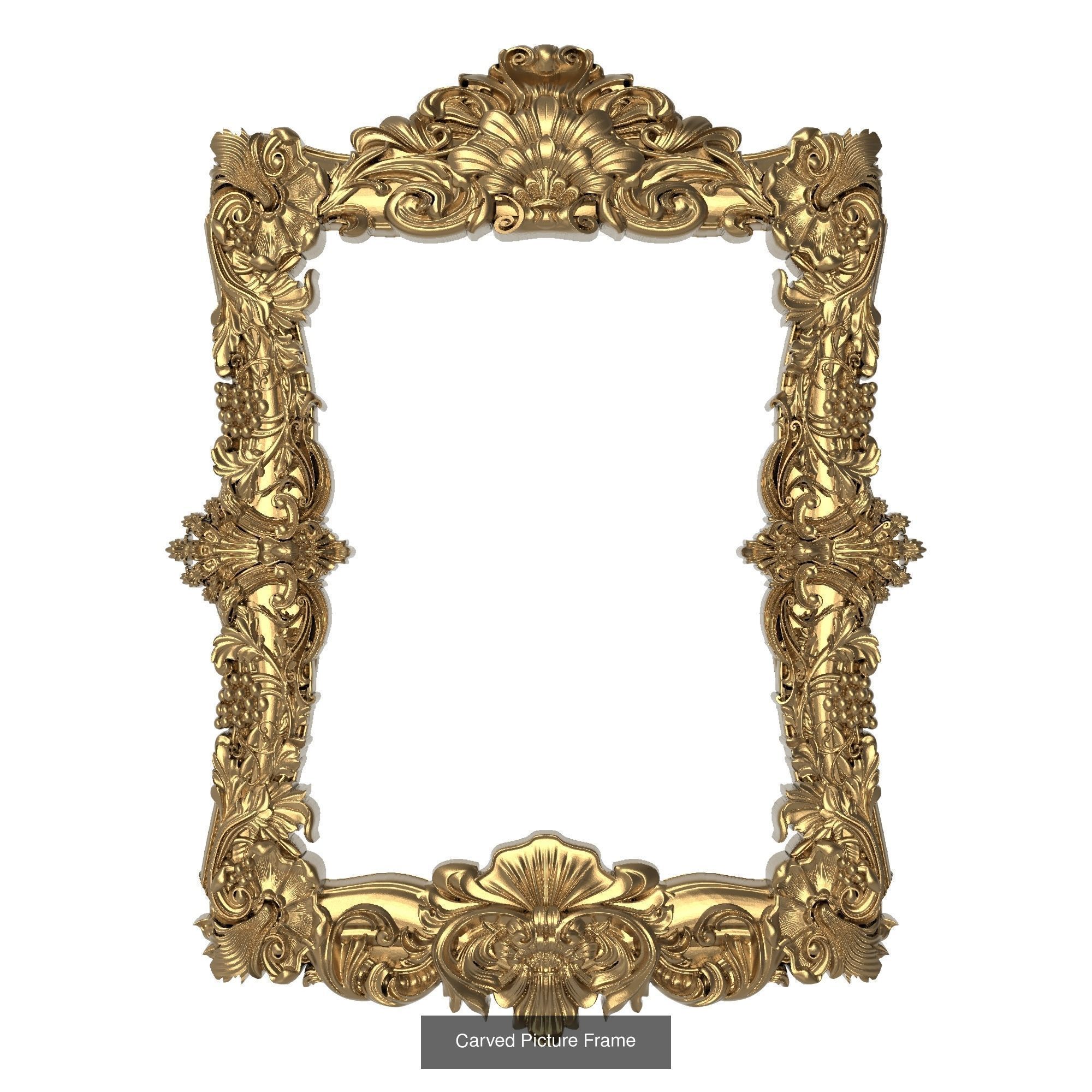 3 carved frames set 3D Model 3D Model Collection_1