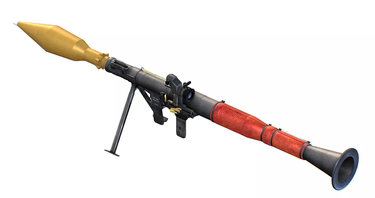 Handheld Anti Tank Grenade Launcher RPG7 Low-poly 3D model_0