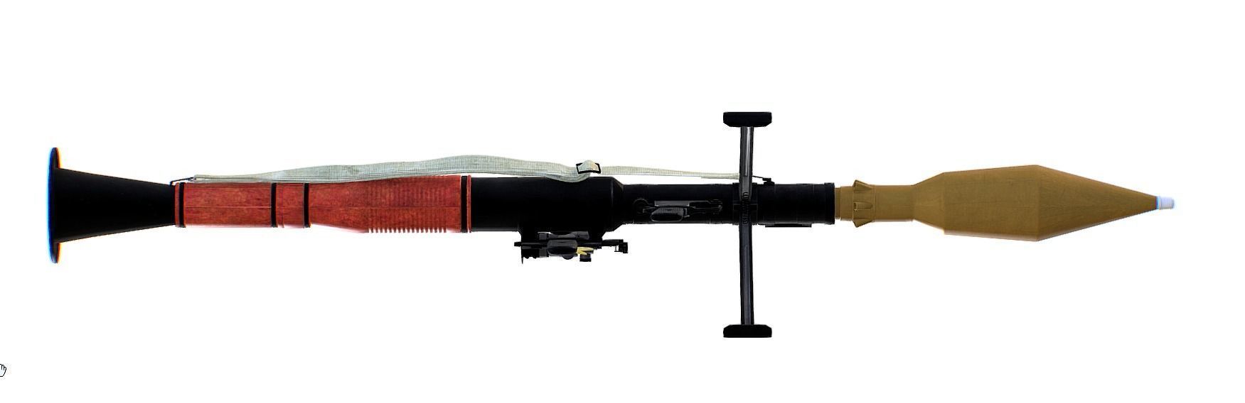 Handheld Anti Tank Grenade Launcher RPG7 Low-poly 3D model_2