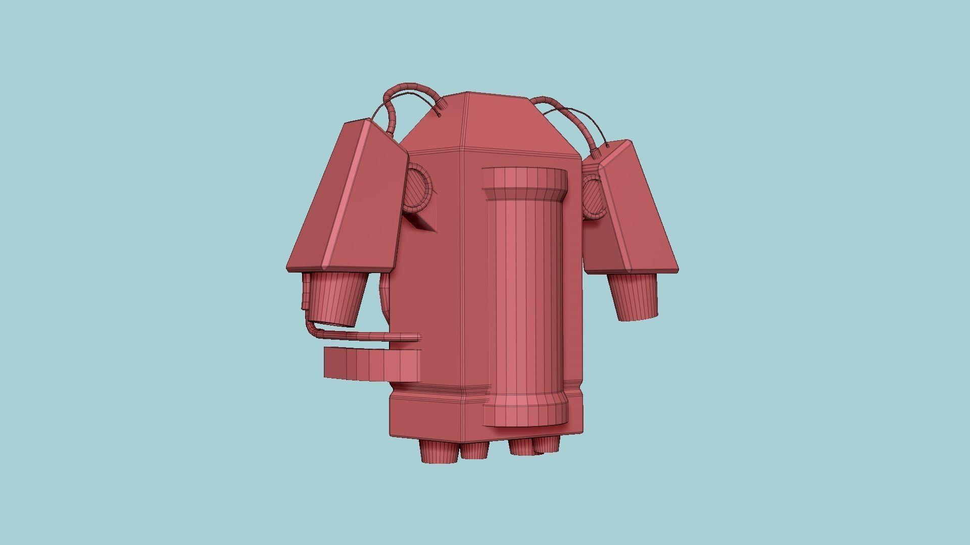 Jetpack G02 Black Golden - SciFi Character Design Low-poly 3D model_15