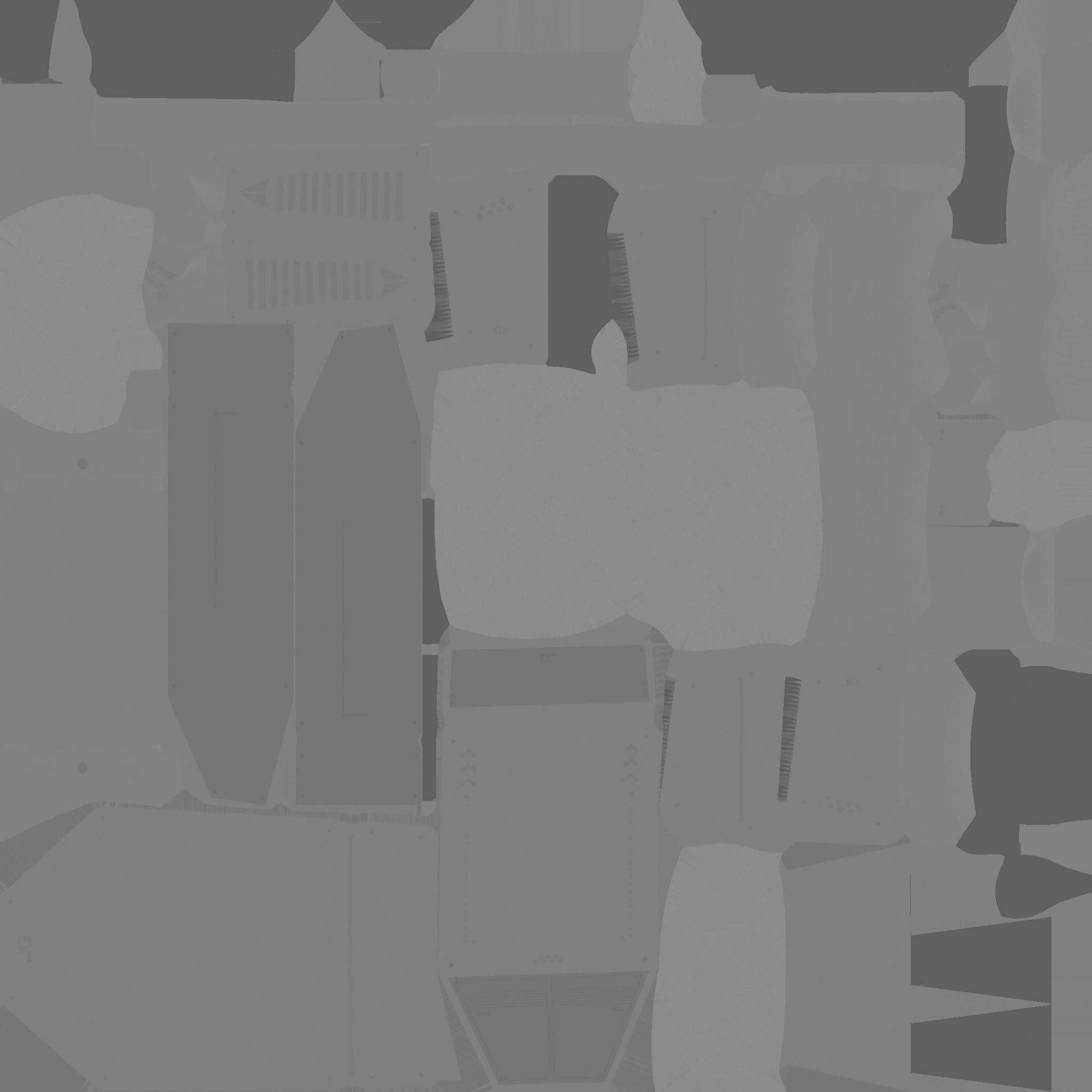 Jetpack G02 Black Golden - SciFi Character Design Low-poly 3D model_22