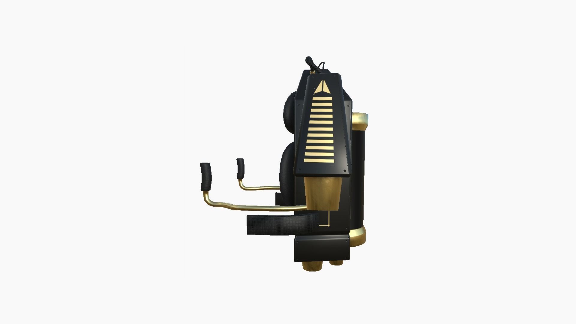 Jetpack G02 Black Golden - SciFi Character Design Low-poly 3D model_2