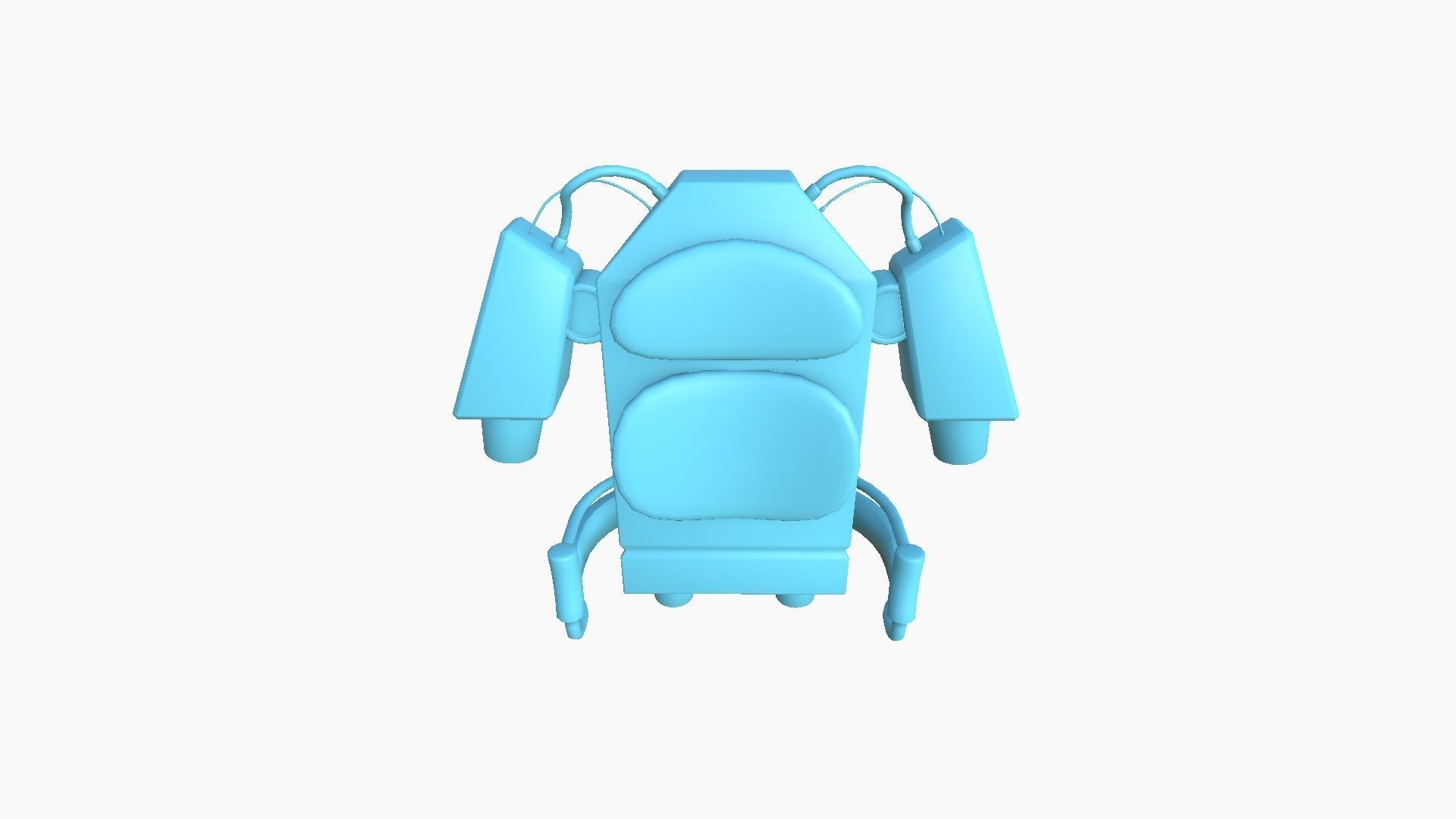 Jetpack G02 Black Golden - SciFi Character Design Low-poly 3D model_12