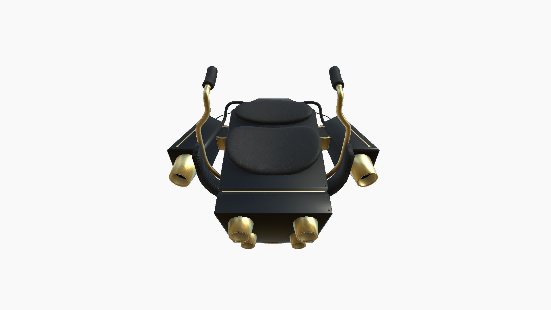 Jetpack G02 Black Golden - SciFi Character Design Low-poly 3D model_4