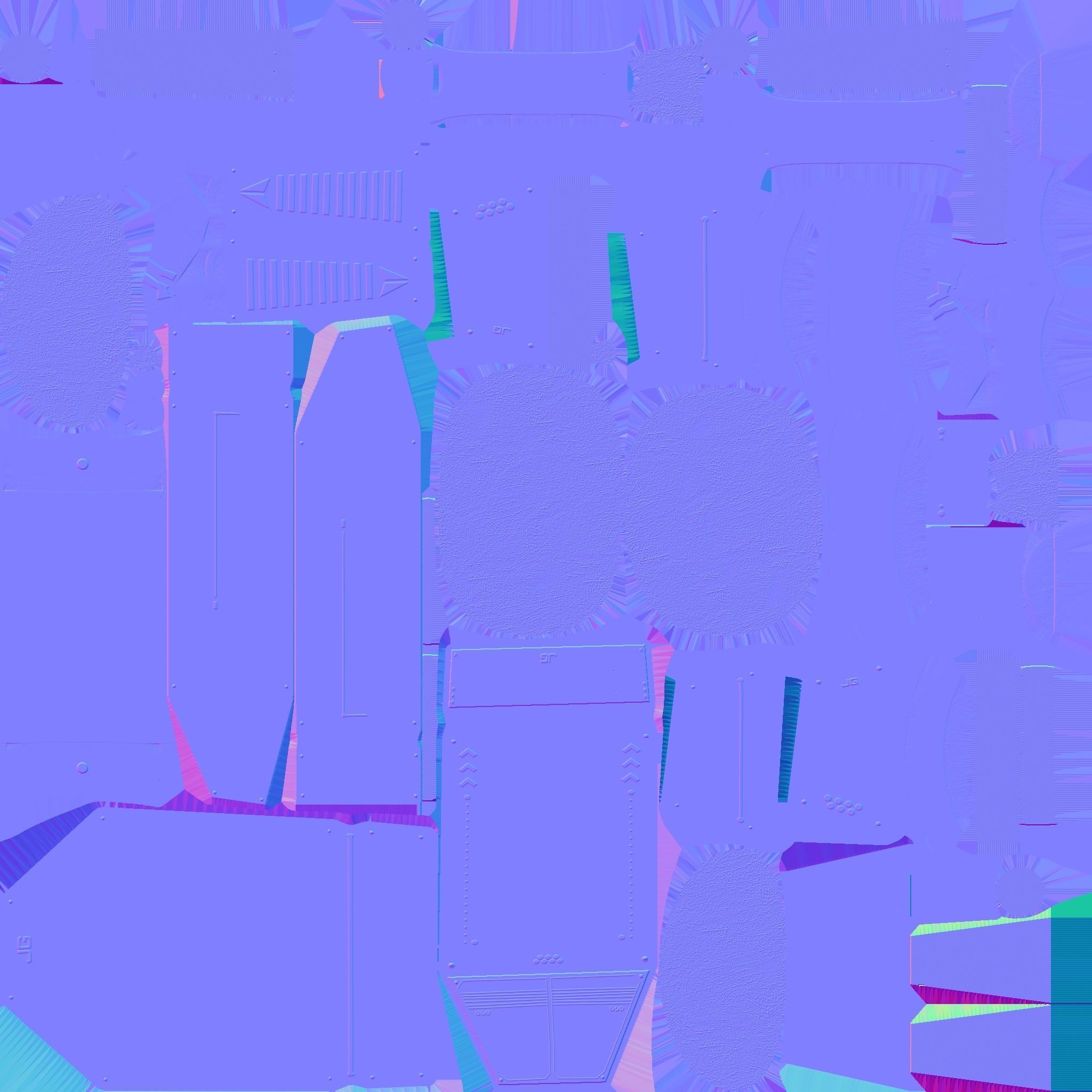 Jetpack G02 Black Golden - SciFi Character Design Low-poly 3D model_24