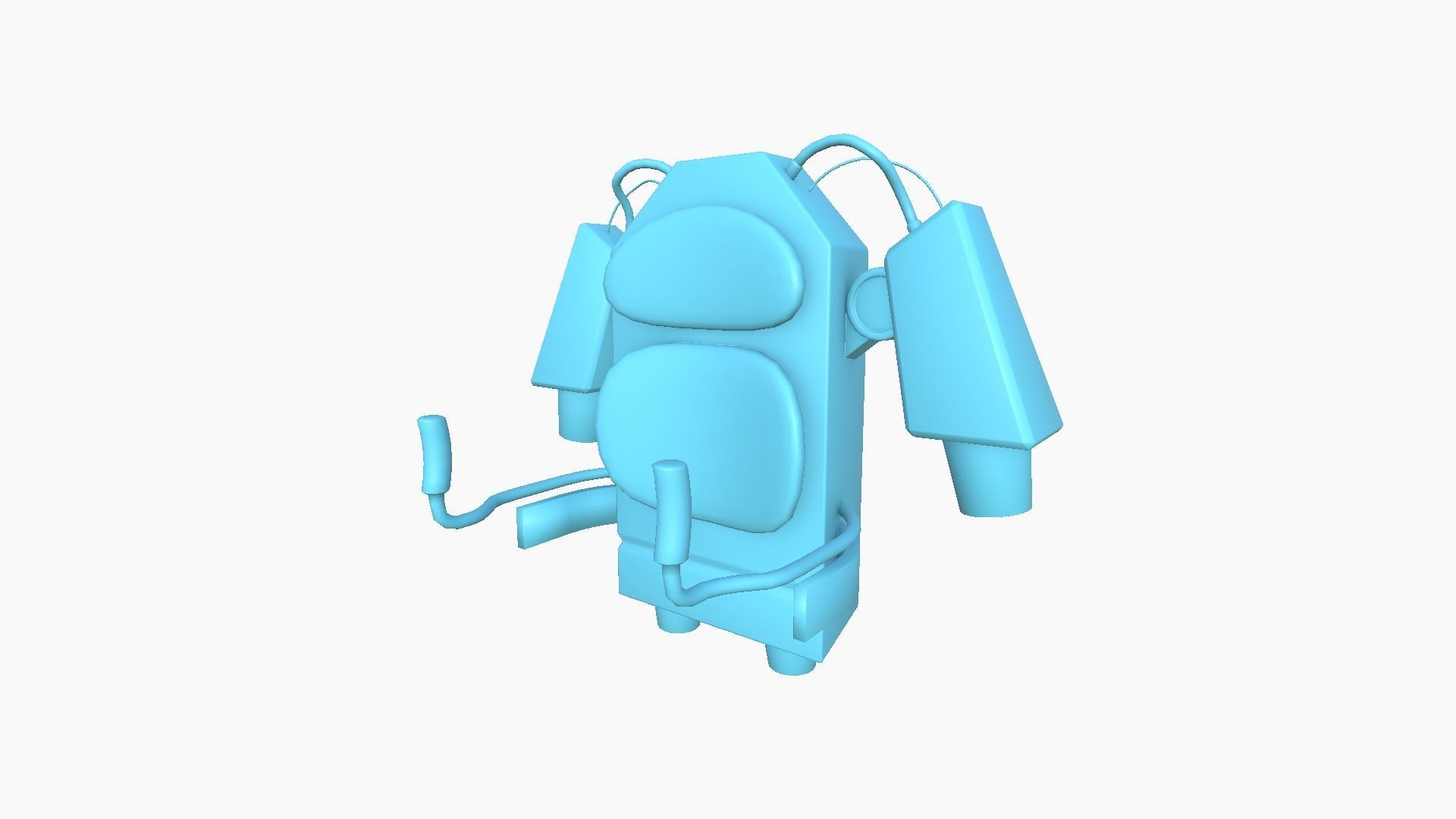 Jetpack G03 Yellow Black - SciFi Character Design Low-poly 3D model_11