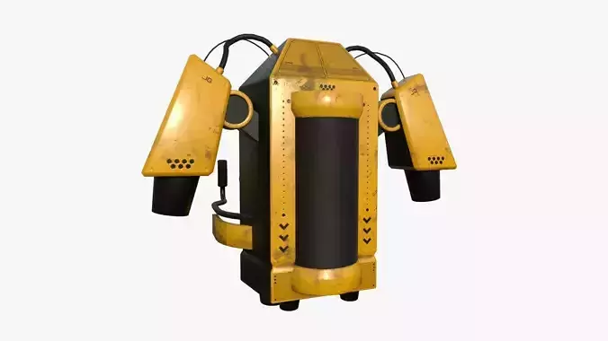Jetpack G03 Yellow Black - SciFi Character Design Low-poly 3D model
