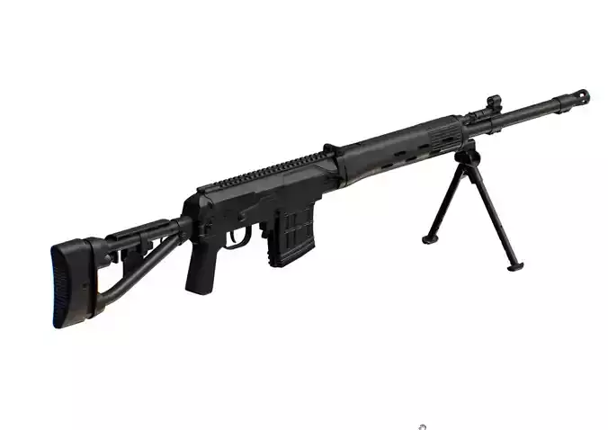 Dragun Sniper Rifle SVDM Low-poly 3D model