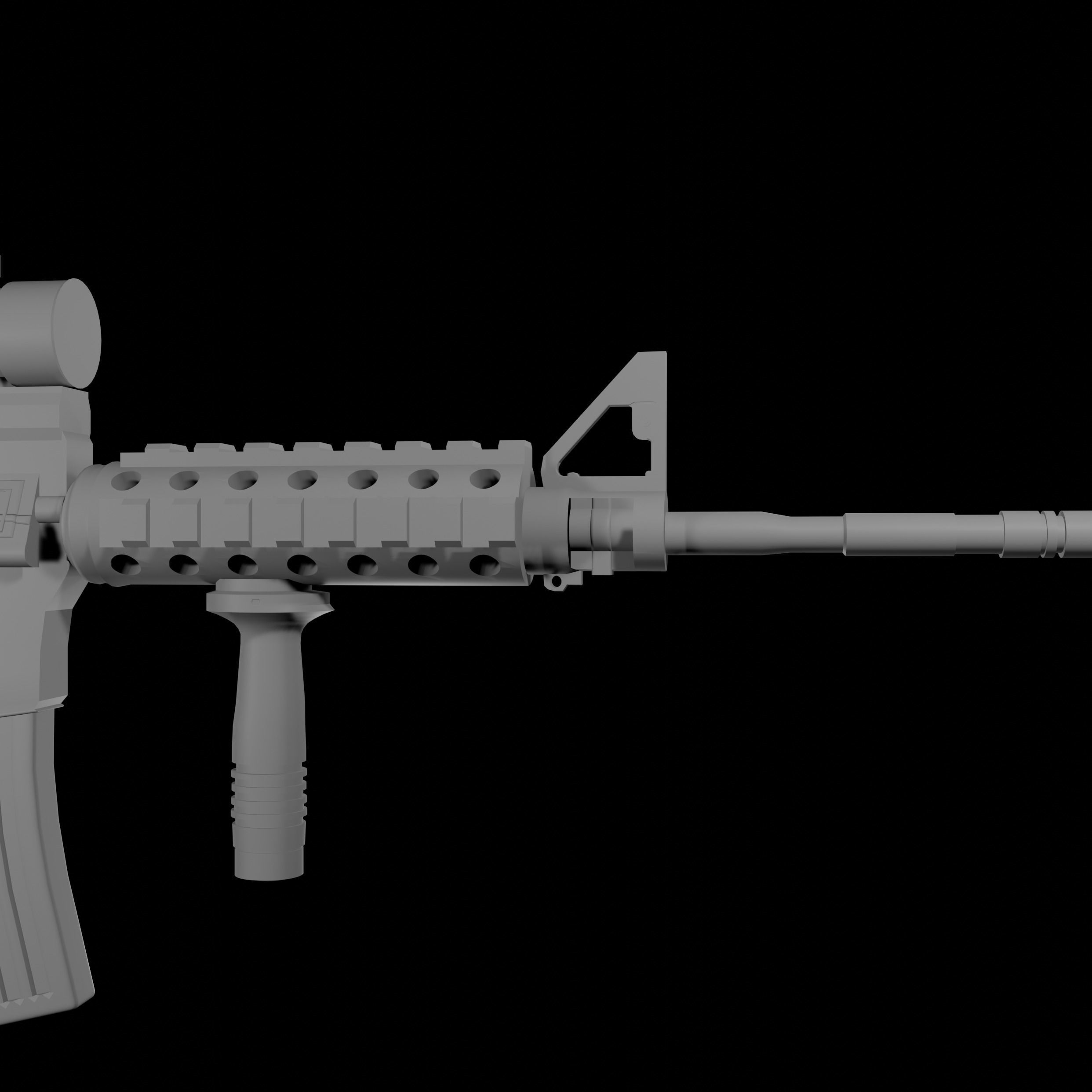 3D model M4A1 3d gun model VR / AR / lowpoly CGTrader