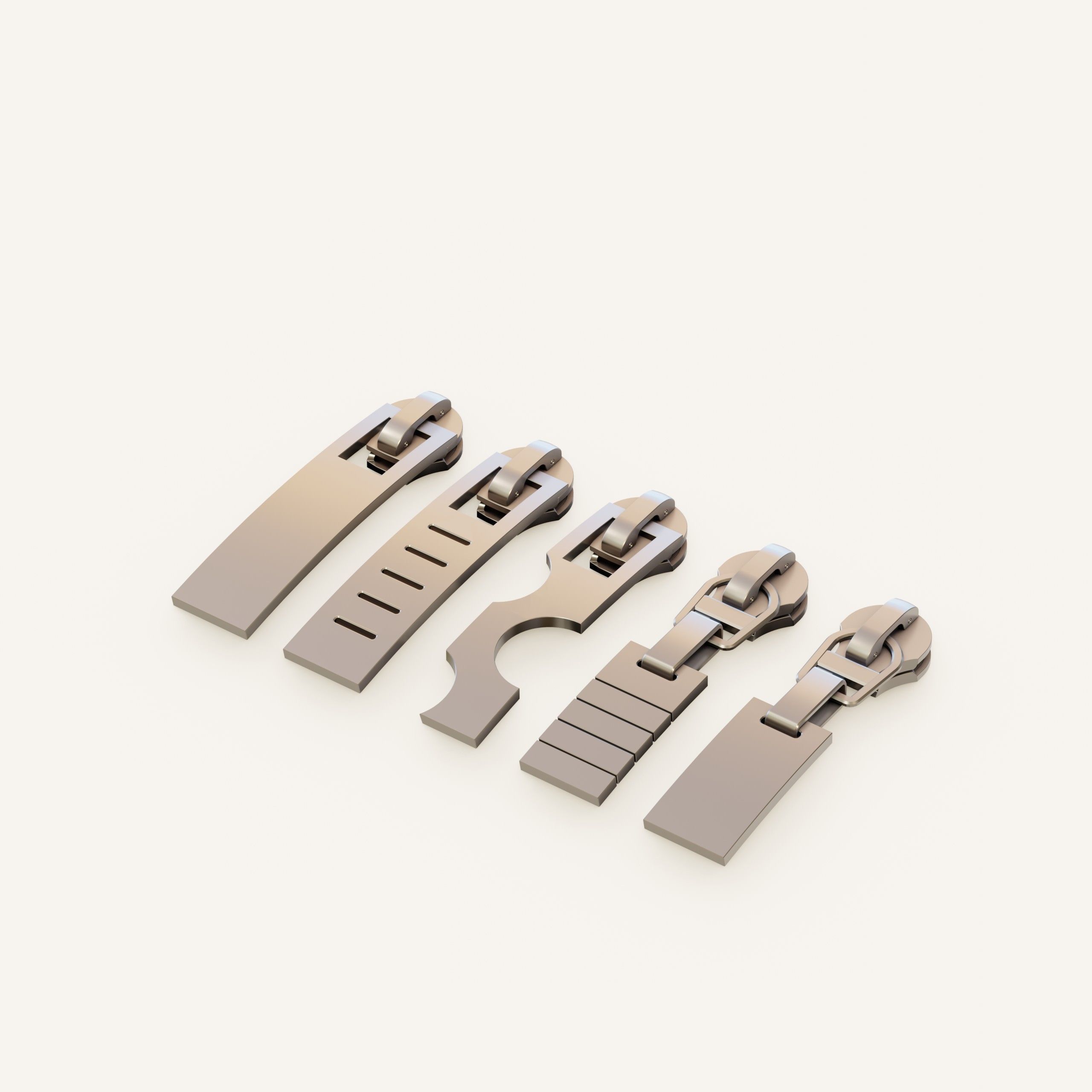 Zipper slider 3D model | CGTrader