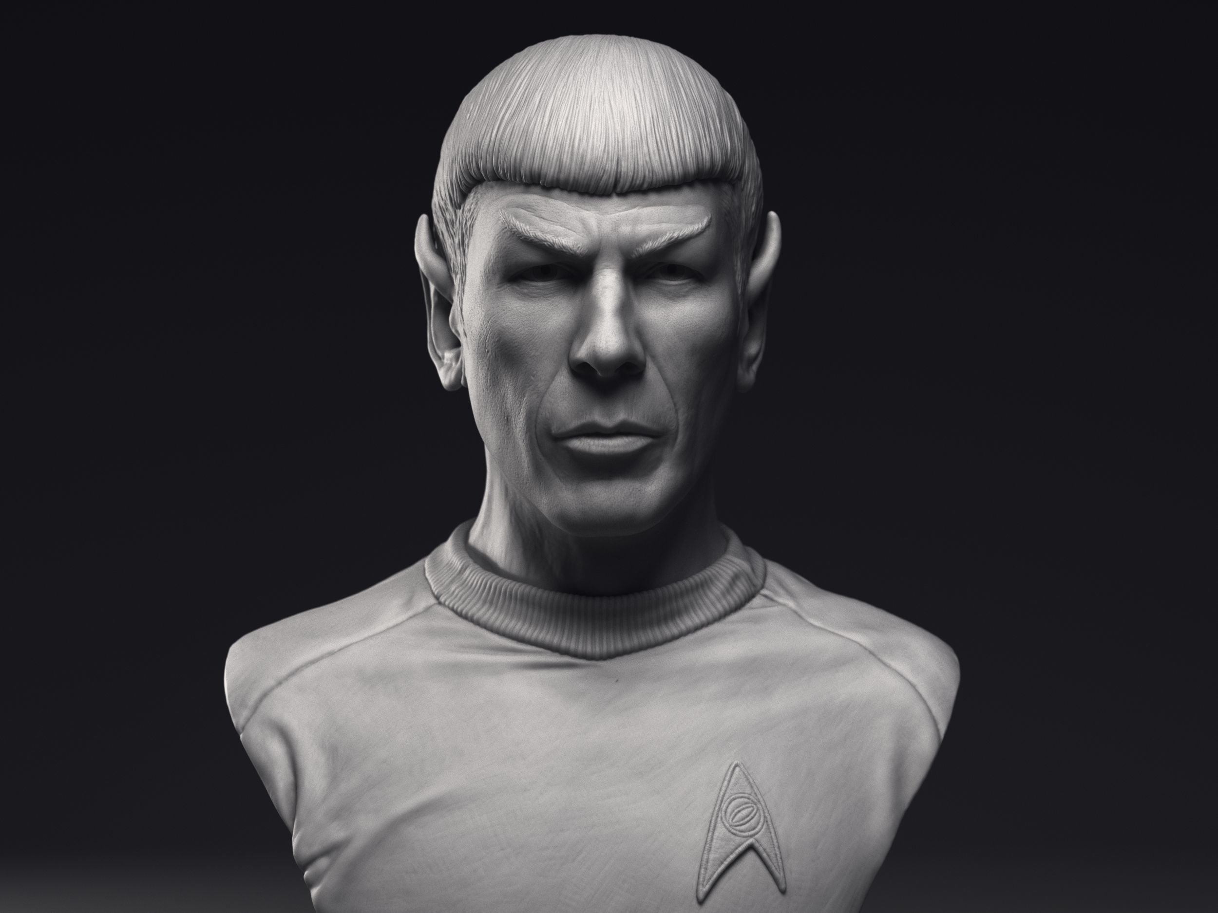 Kirk Spock and McCoy 3d printable bust collection  _18