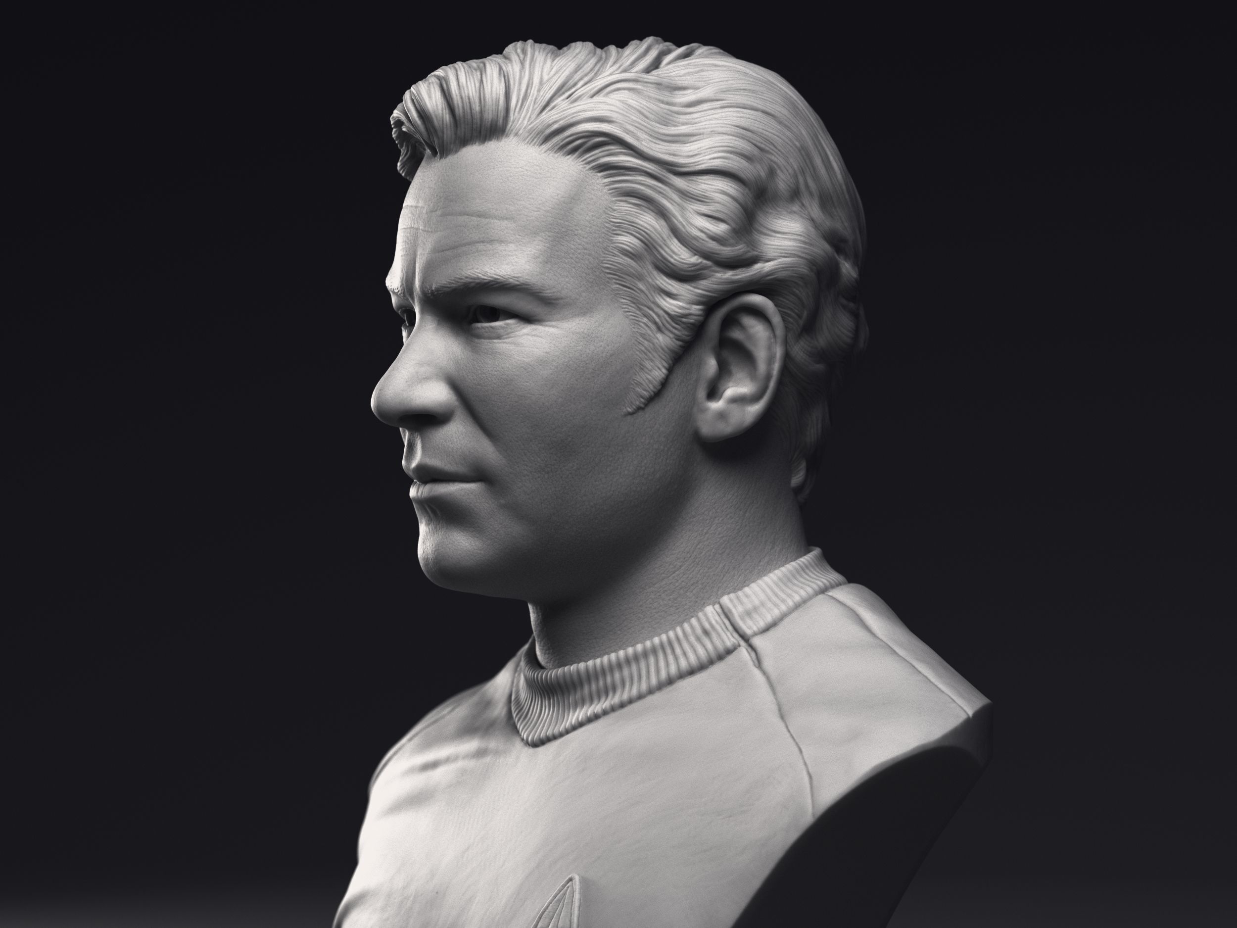 Kirk Spock and McCoy 3d printable bust collection  _27